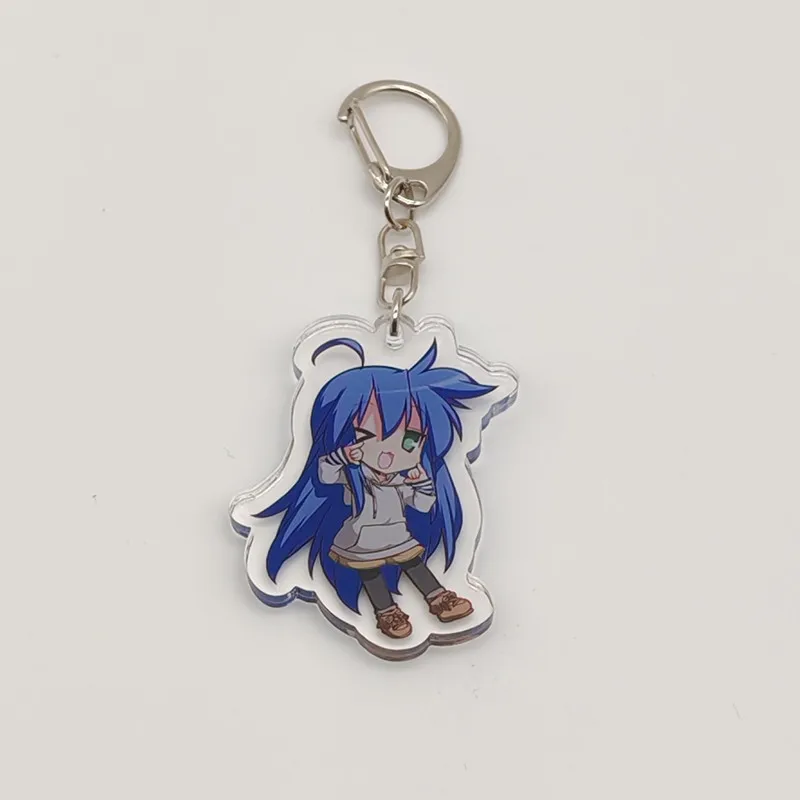 Lukcy Star Izumi Konata SD Cute Acrylic Key Chain Keyring Strap Figure Hanging Accessories Keychain