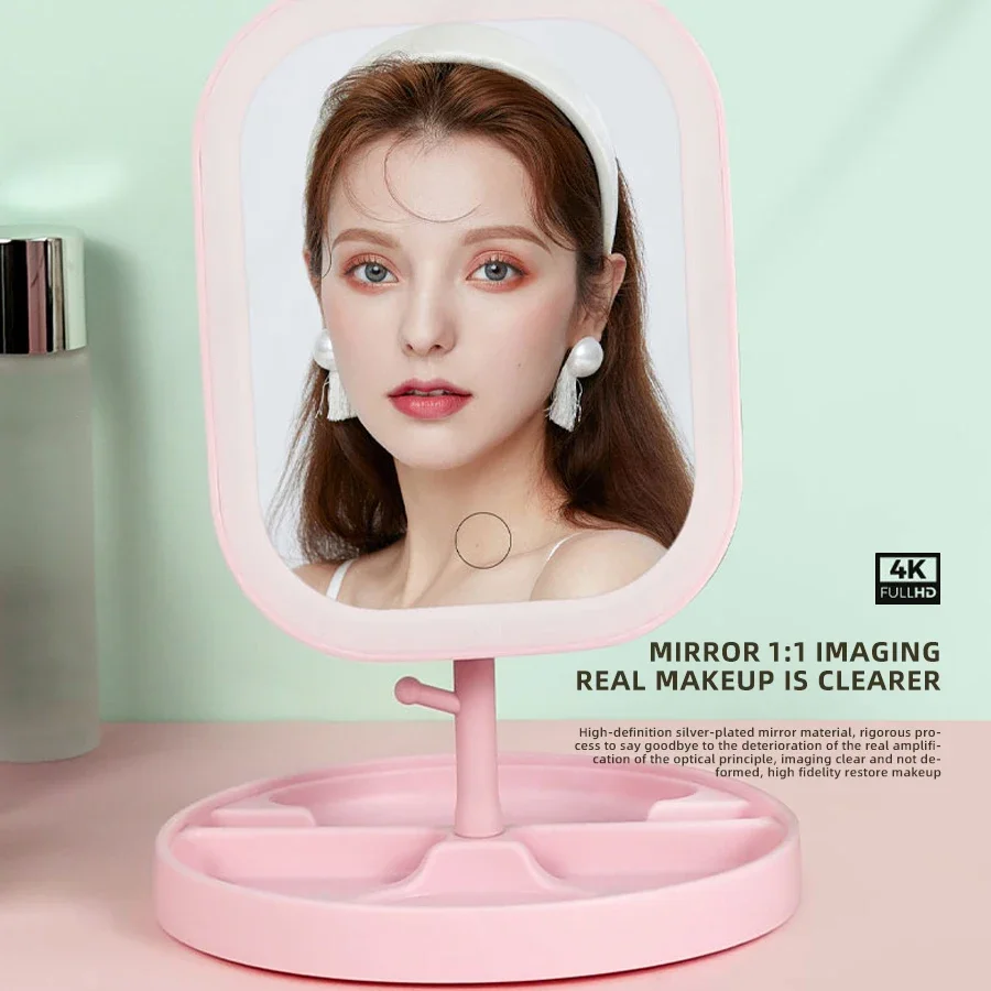 

Rechargeable Vanity Mirror Light,Dimmable LED Makeup Mirror,Touch Control,3 Modes,360° Lighting,Bedroom Dresser,Bathroom,Travel