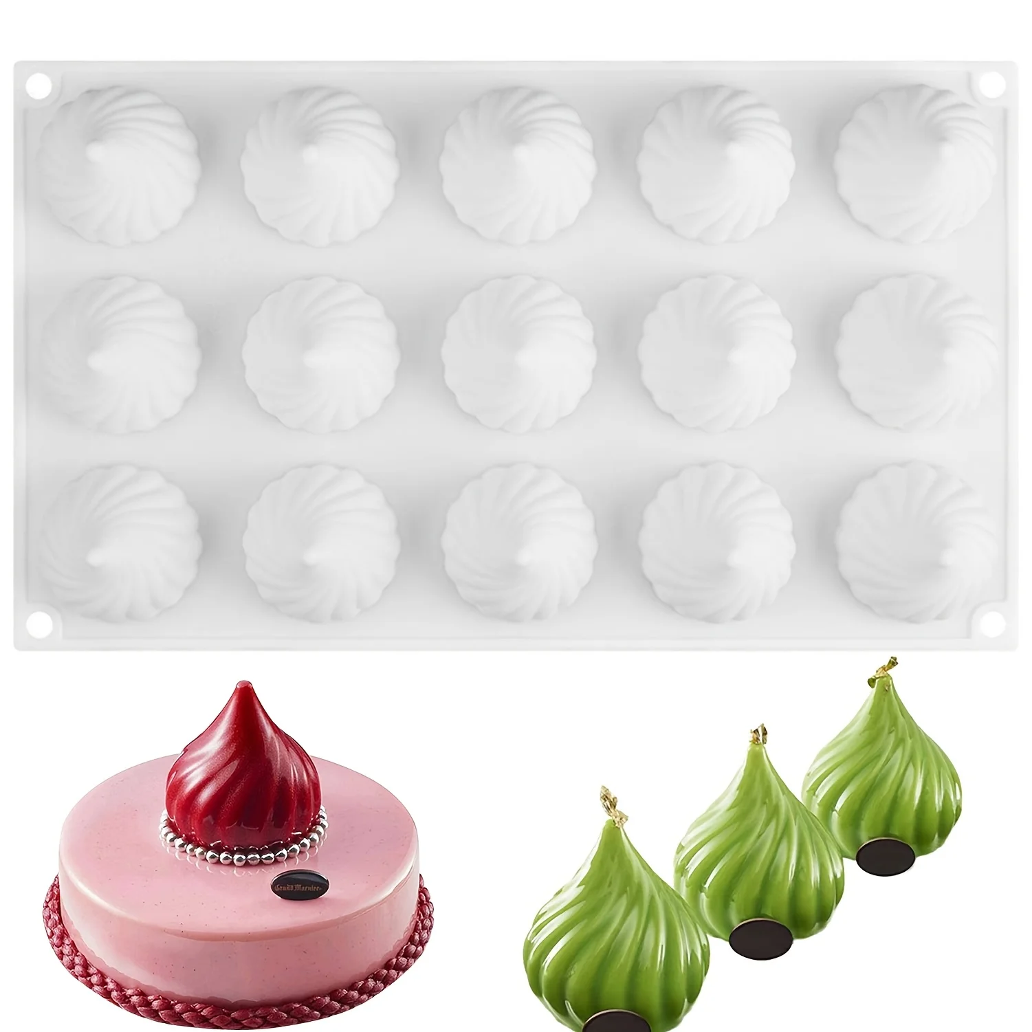 Molde de silicona con forma de cebolla para chocolate, mousse, pudín, postres, pan y decoración, molde para chocolate