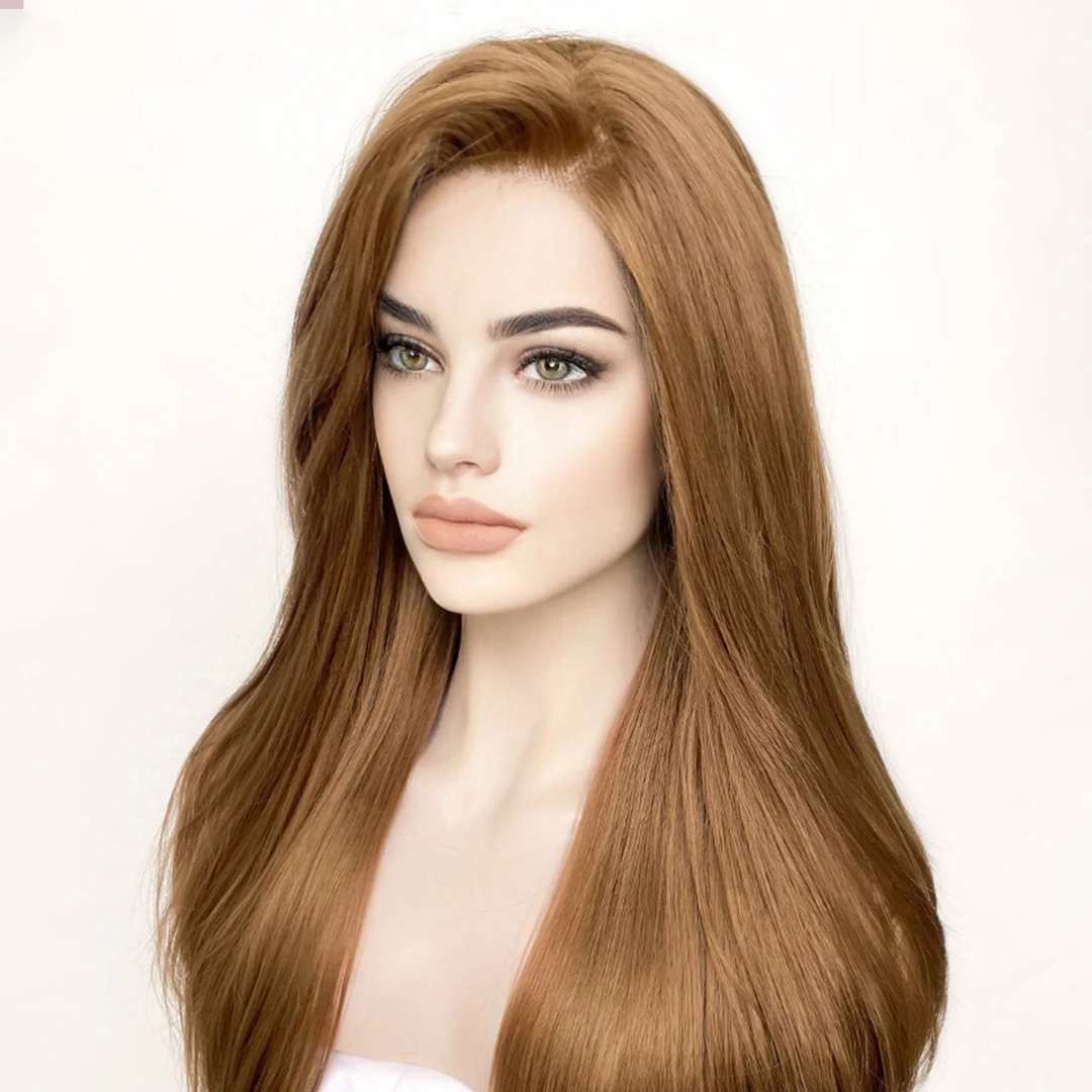 Honey Blonde Synthetic Transparent 13x4 Lace Front Wigs for Black Women Glueless Soft Glueless Long Natural Wigs Daily Wear