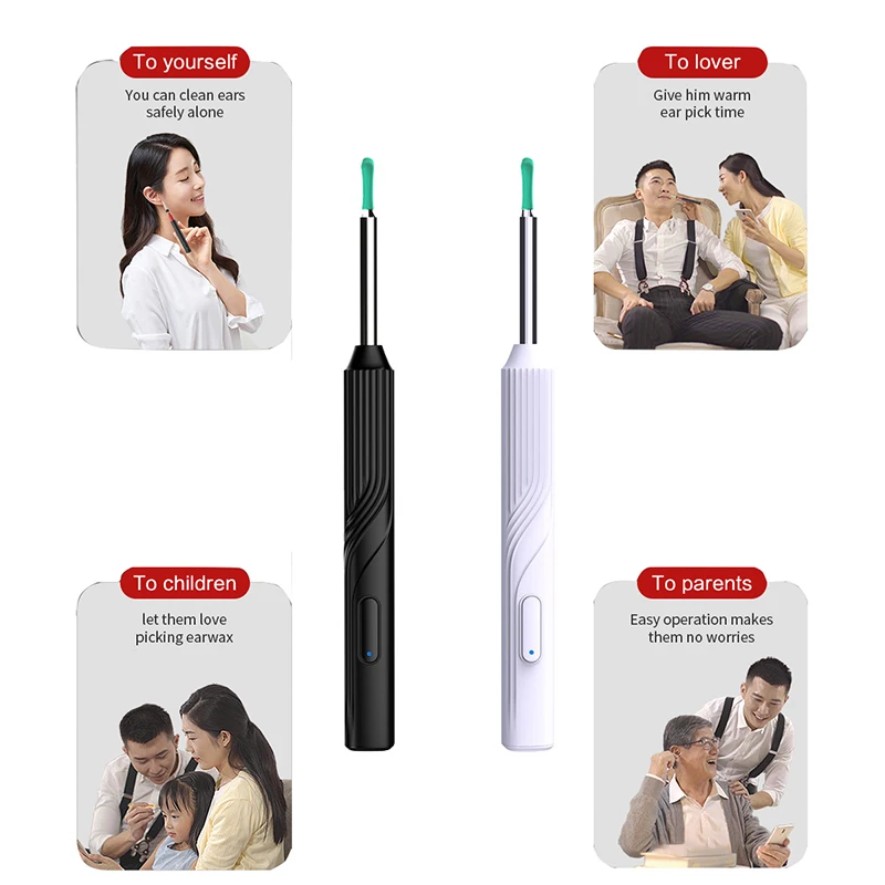 Wireless Visual Ear Pick Camera Ear Wax Removal Tool Picker Ear Cleaner Wax Removal Earwax Cleaning Endoscope Kit Spoon Earpick