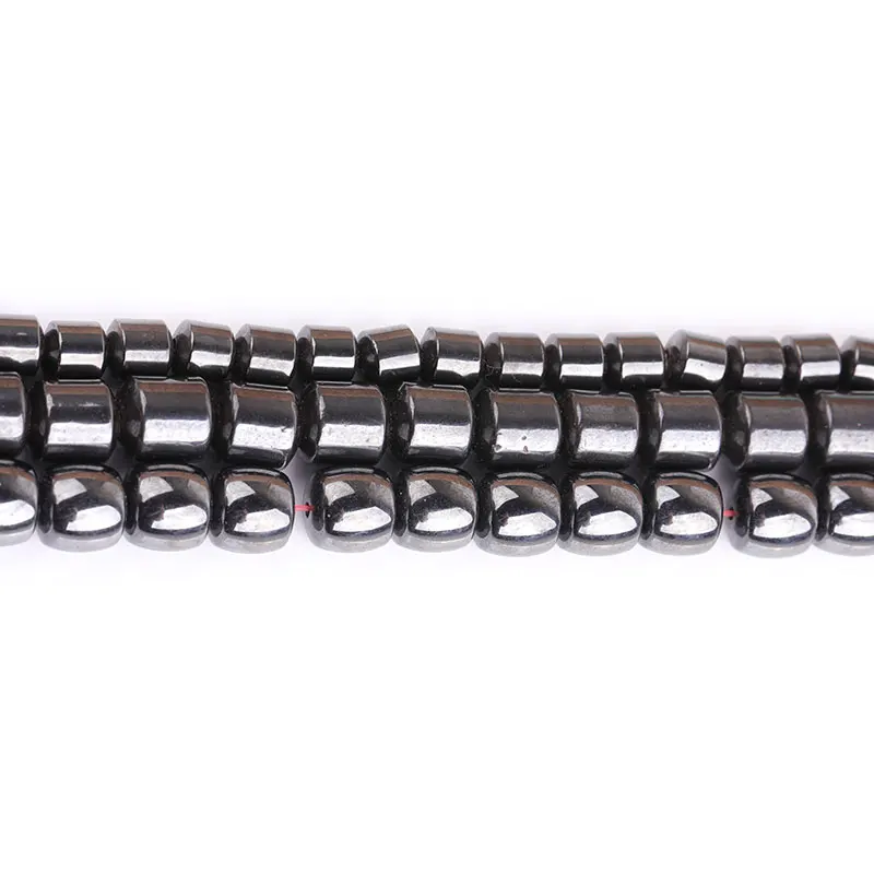 Hematite: Column Natural Magnetic Black Hematite Beads Magnetite DIY Loose Beads For Jewelry Making Beads Strand 15 Inches !