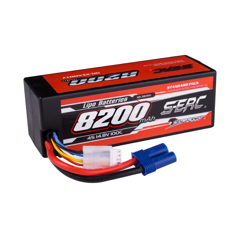 Batería Lipo SUNPADOW 4S 8200mAh 100C 14,8 V con conector EC5 estuche rígido recargable para vehículos RC camión tanque carreras