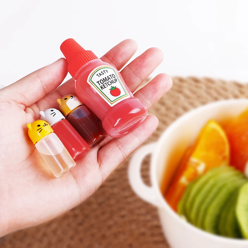 65PCS Mini Fruit Food Picks for School Children Kids Bento Lunch Box Accessories Cute Cartoon Animal Bear Toothpicks Set