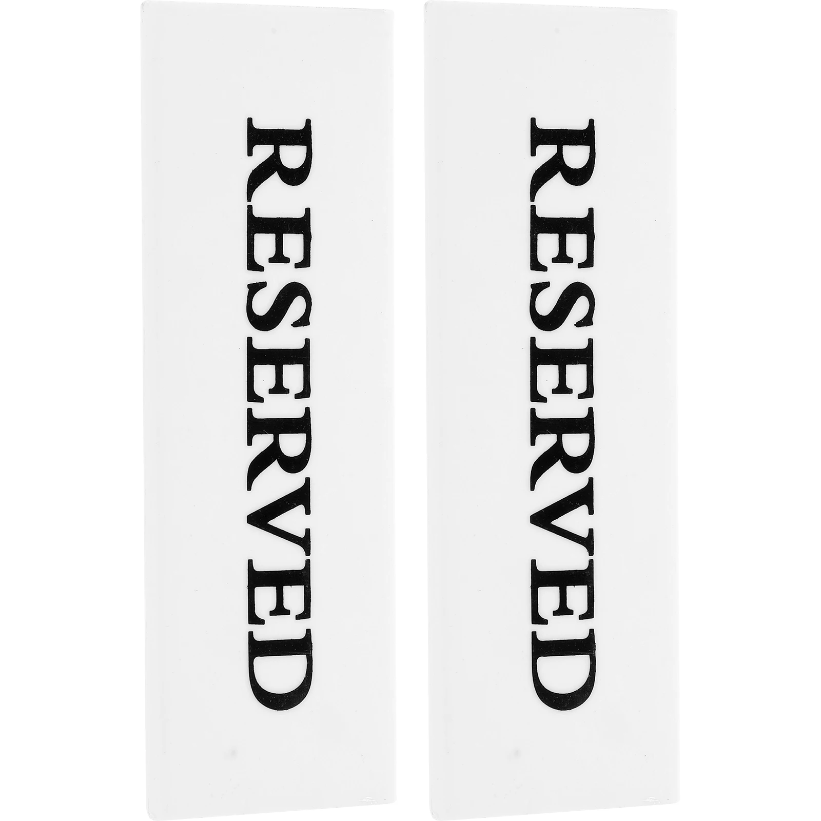 

2pcs No Smoking Reserved Signs 15x5cm Black Acrylic V-shape Table Cards for Hotel Restaurant Wedding Party Banquet