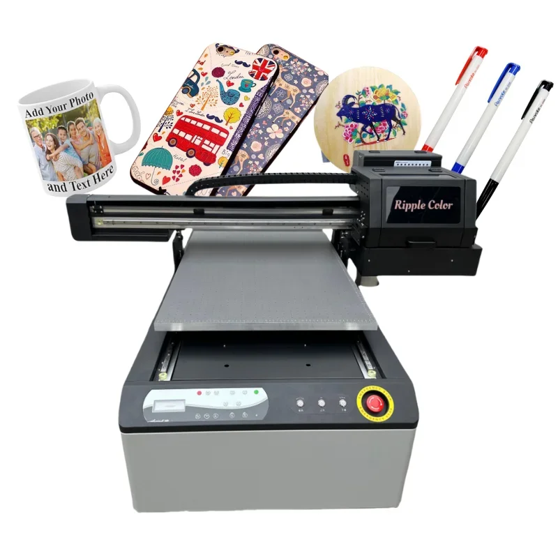 High performance 6090 flatbed uv printer A1 size for gift store advertisement xp600 i3200 uv printing machine