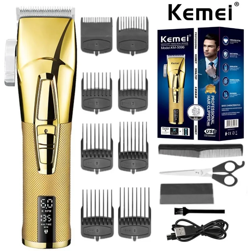 

kemei 5096 professional 2-speed hair clipper for men adjustable electric hair trimmer rechargeable hair cutter machine barber