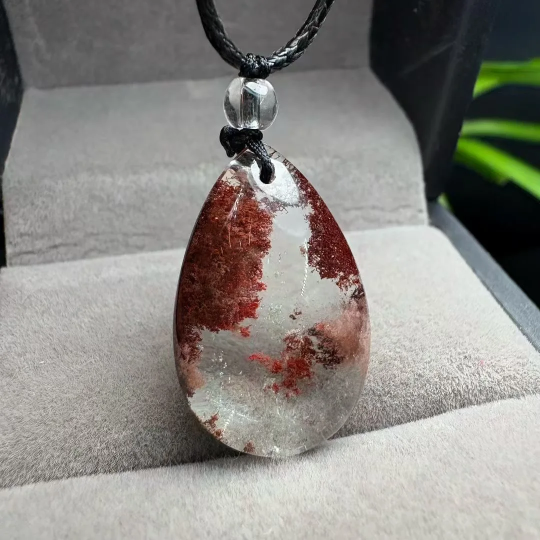 

1 шт., натуральный камень, красочный фантомный кристалл, лодолит, подвеска в виде капли воды, Рейки, целебный камень, модные ювелирные изделия, подарок для женщин и мужчин