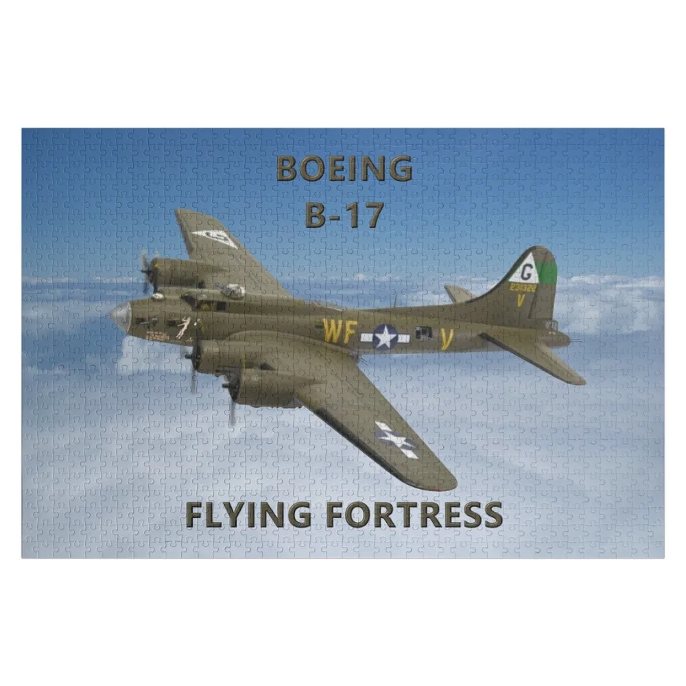 Famous Aircraft B-17 Flying Fortress Jigsaw Puzzle Custom Personalised Name Personalized Gift Married Woodens For Adults Puzzle