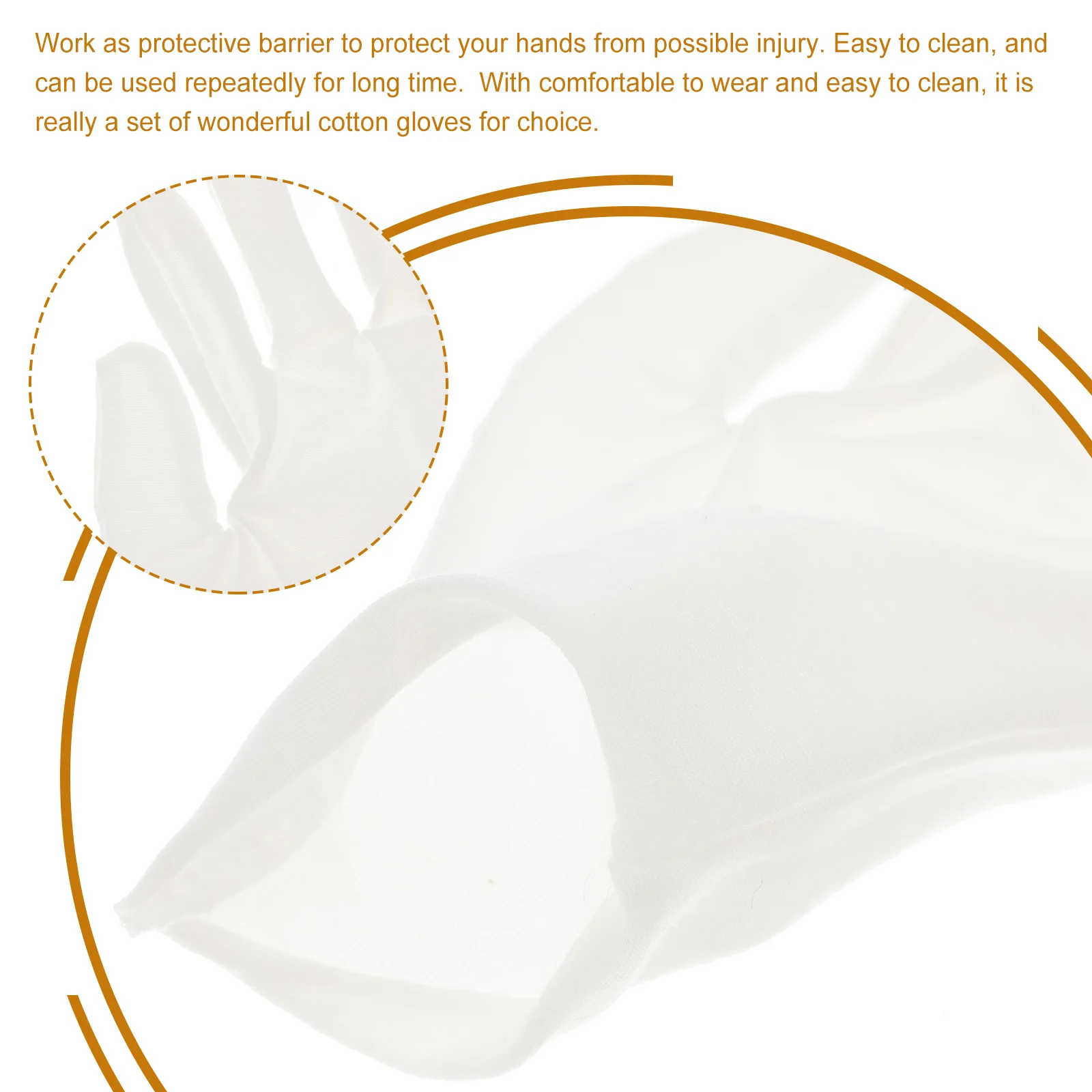 12pcs Cotton Gloves Lightweight Stretchy One Size Fits Most For Gardening Cleaning Industrial Work Protective Glove Safety Work