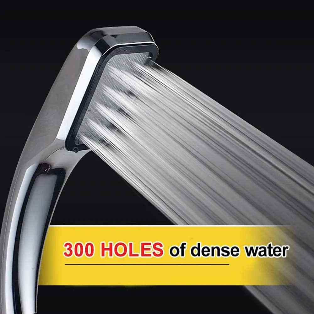 

300 Holes Pressurized Handheld Square Shower head Water Saving Rainfall Spray Nozzle Bathroom Accessories Camping shower Ducha