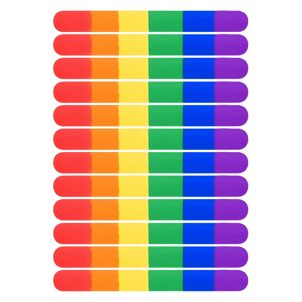 12 Pcs Pop Circle Bracelet Concert Accessories Happy Birthday Silicone Silica Gel Carnival Party Favor