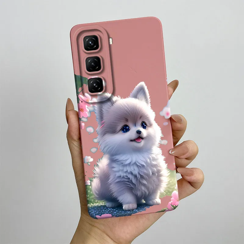 For Infinix Hot 50 4G Case Hot50 X6882 Soft Silicone Painted Phone Funda Cartoon Printed Shockproof Protective Back Cover Coque