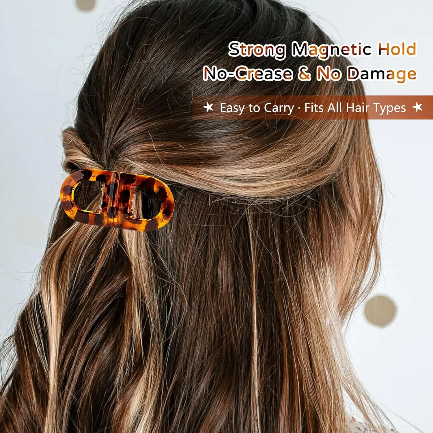 

Magnetic Hair Clips – Strong Hold No-Slip Magnetic Hair Styling Clips, 2-in-1 Design for，Gentle on All Hair Types Strong Hold