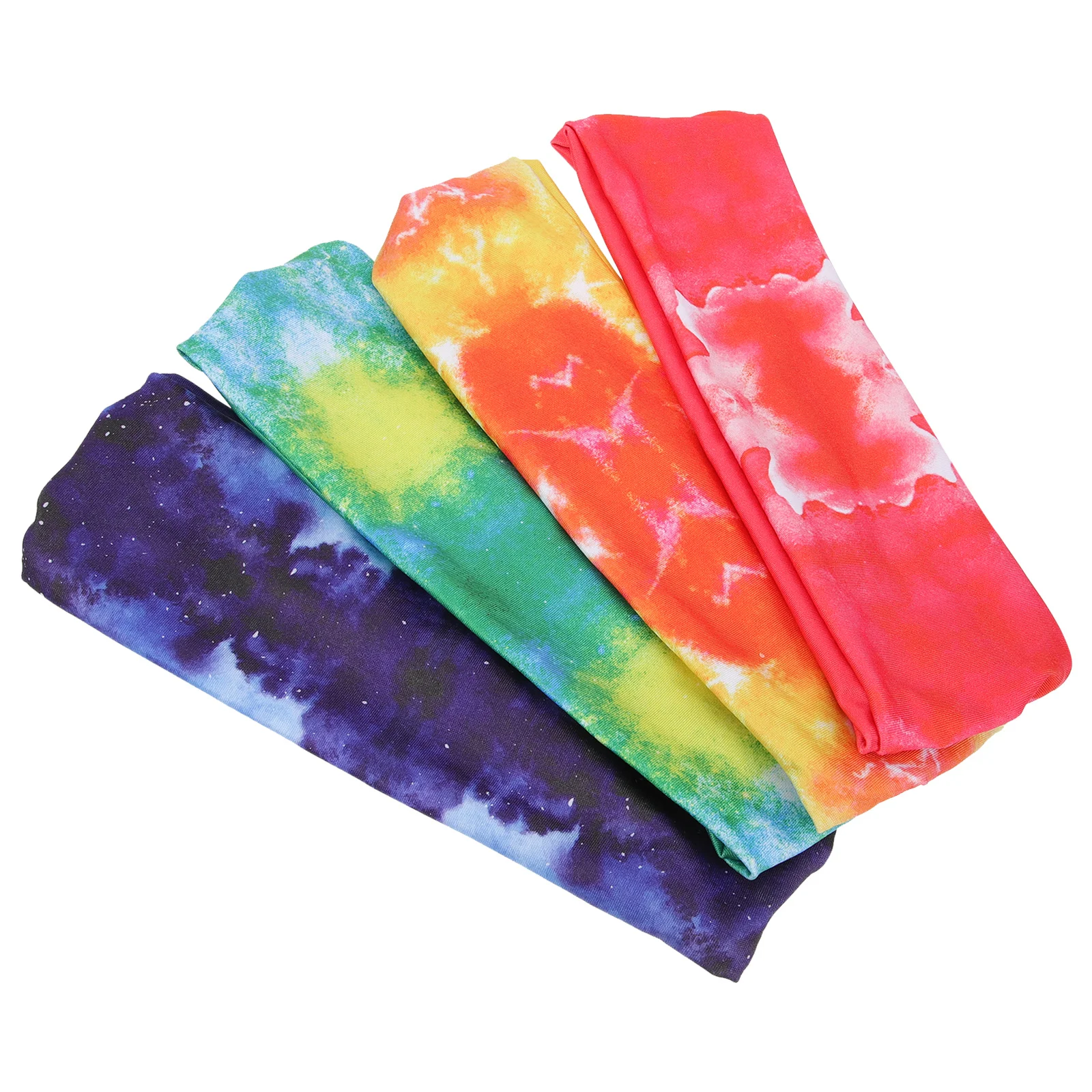 4 قطعة التعادل صبغ عصابات رأس رياضية امتصاص الرطوبة فتل العرق اللياقة البدنية رئيس التفاف اليوغا الجري الفرقة للنساء للجنسين #3