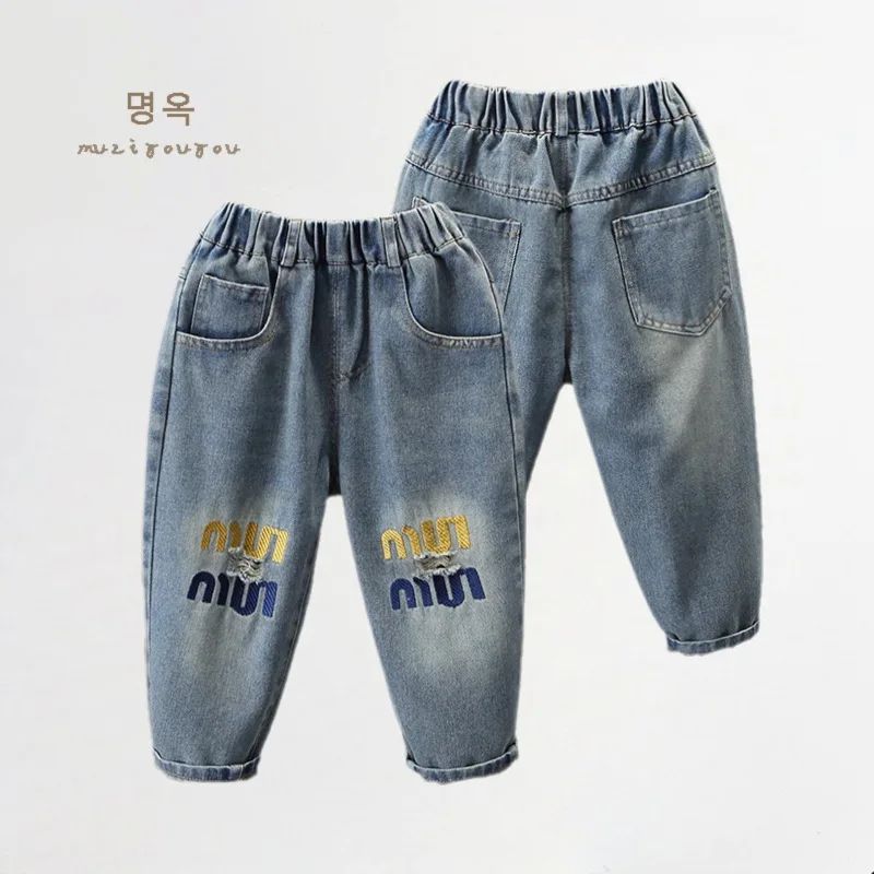 New Kids Boys Clothes Jeans Pants Children Wears Denim Clothing Infant Baby Trousers Bottoms 4 5 6 7 8 9 10 11 12Years