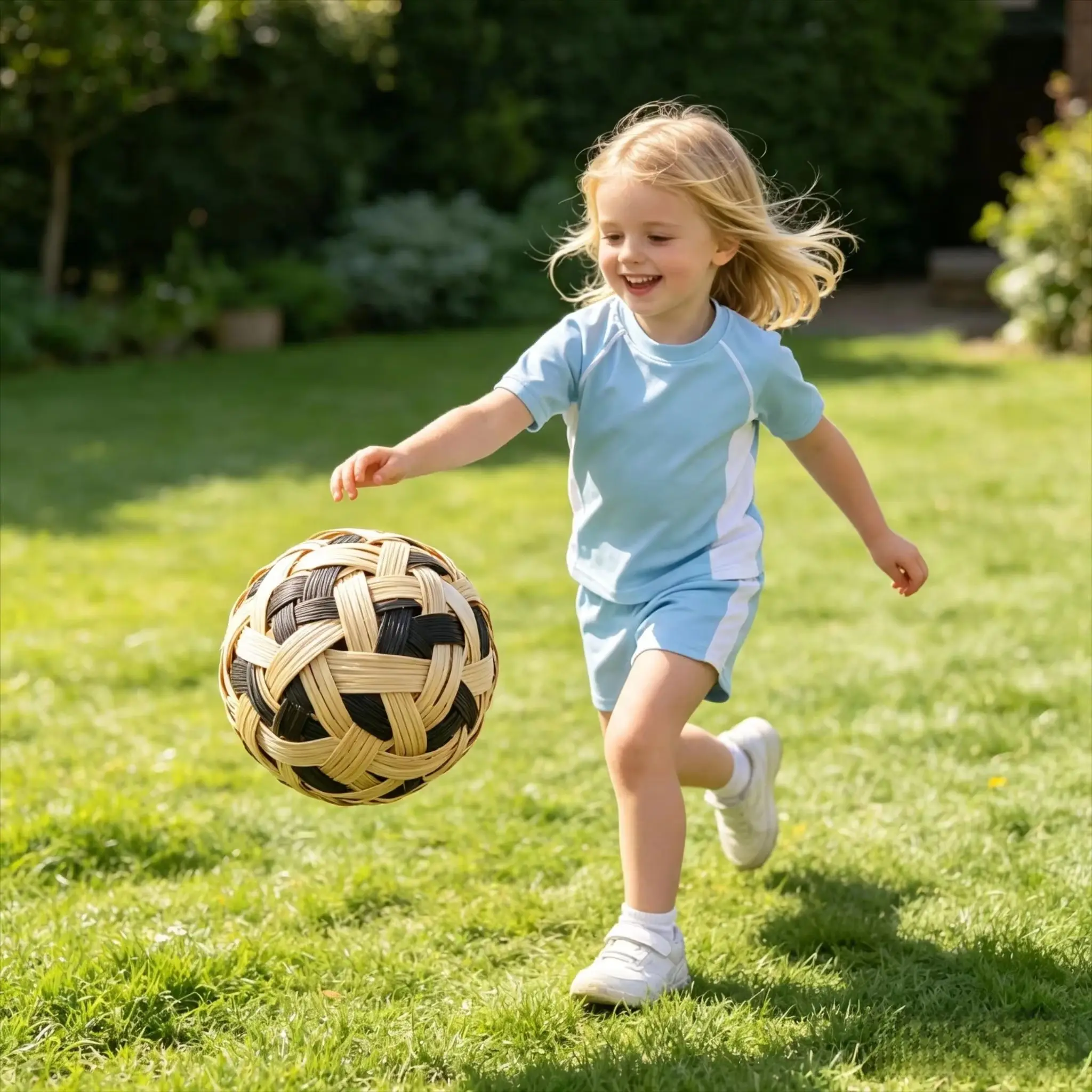 Kids Sepak Takraw Rattan Ball Hand Woven Children Kick Volleyball Outdoor Sport Game Toy Thailand Malaysia Training Play Toy view 2