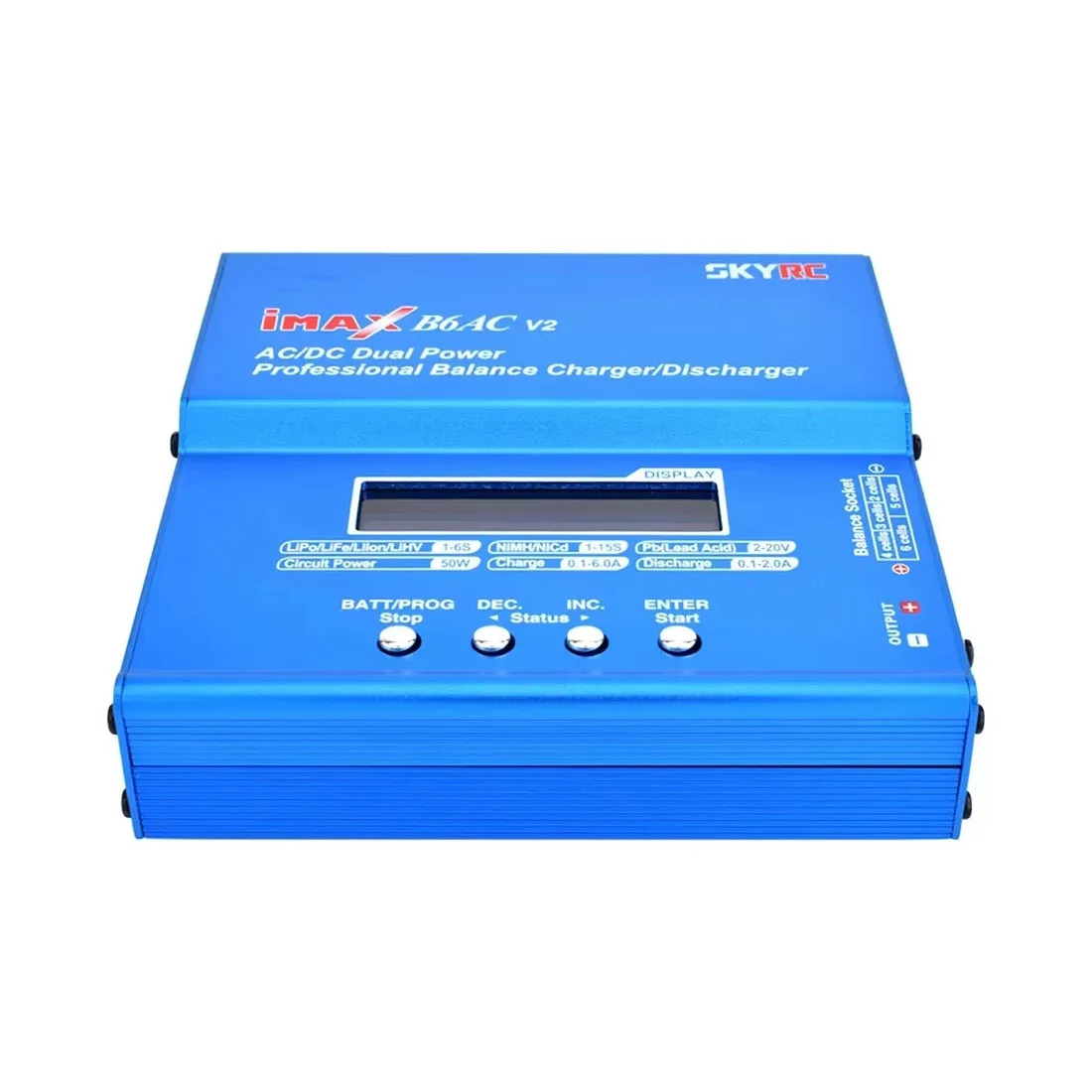 SKYRC iMAX B6AC V2: Chargeur/déchargeur d'équilibre 50W 6A, LCD – Utilisateurs de batteries Li-ion/NiMH/LiPo RC