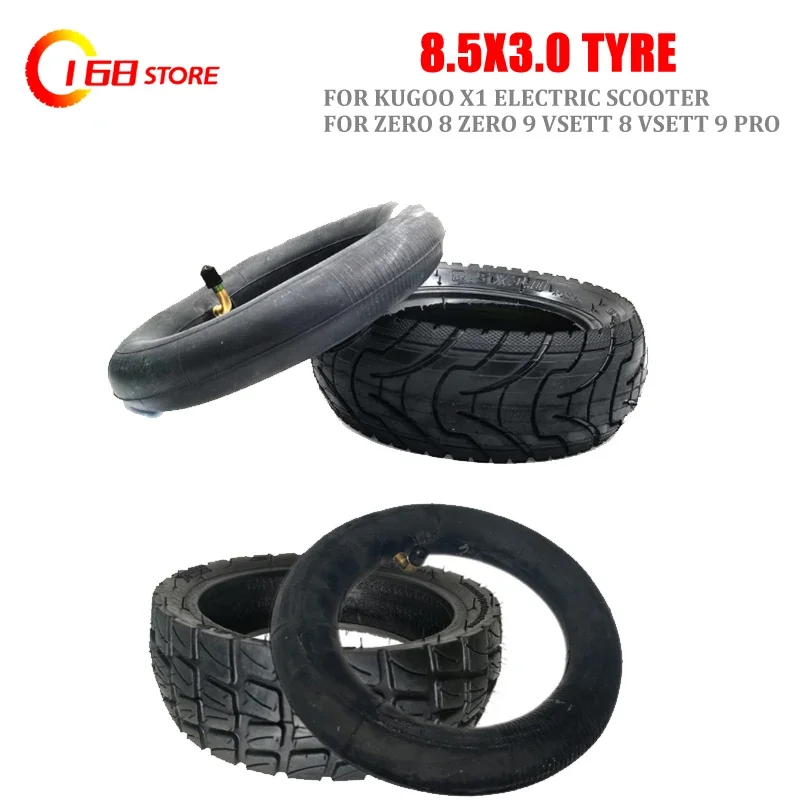 8.5x3.0 Tire for Electric Scooter KugooX1 Zero  9 Pro .5 Inch  1/2x2Pneumatic Inner Tube Outer Tyre Accessories