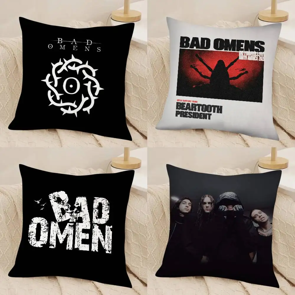 1 Stück BAD Omen Cartoon-Charakter Kissenbezug Modischer Quadratischer Kissenbezug Schlafzimmer Sofa Zimmer Ins Dekoration Freizeit