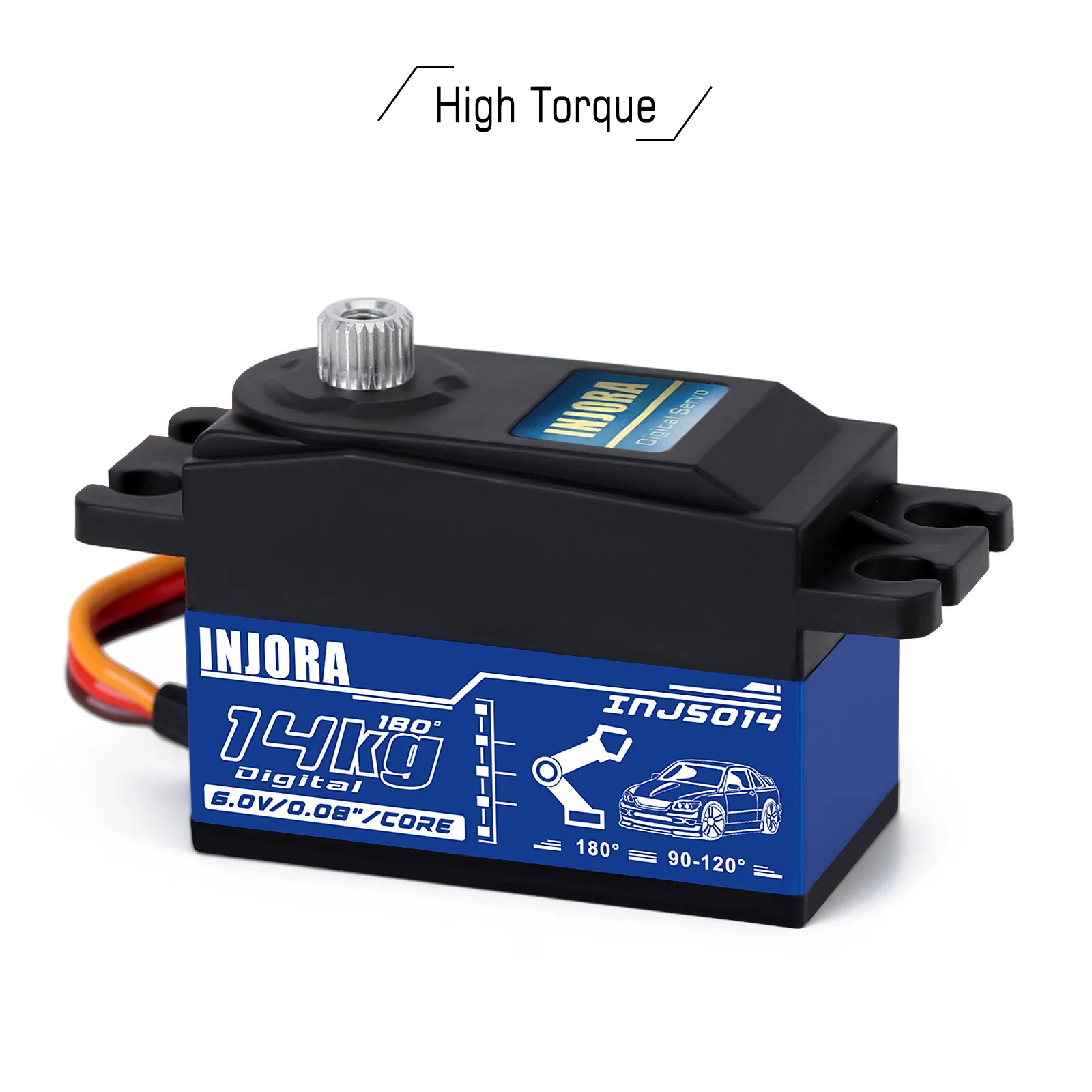 INJS014 14KG Metal Gear Digital Core Servo Low Profile for 1/10 RC On-Road Touring Drift Car Tamiya Kyosho Helicopter Model