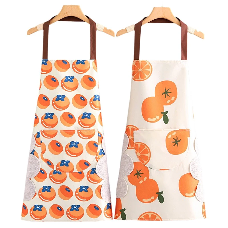 Household Kitchen Cooking Hand-wiping Apron Oil-proof Waterproof Men Women Adult Waist Fashion Coffee Overalls Wipe Hand Apron