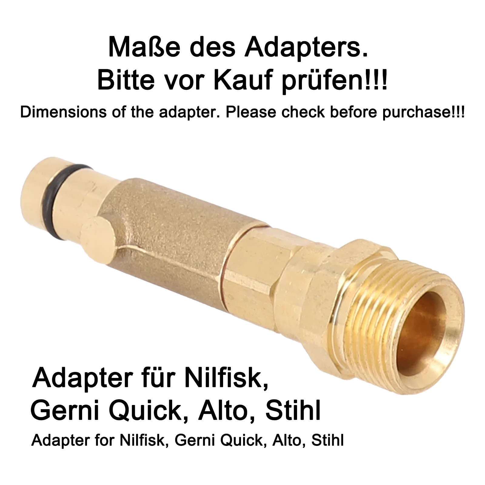 

Bayonet Adapter Brass Adapter Bayonet M22 AG For Nilfisk Pressure Washers Sturdy And Durable Excellent Service Life