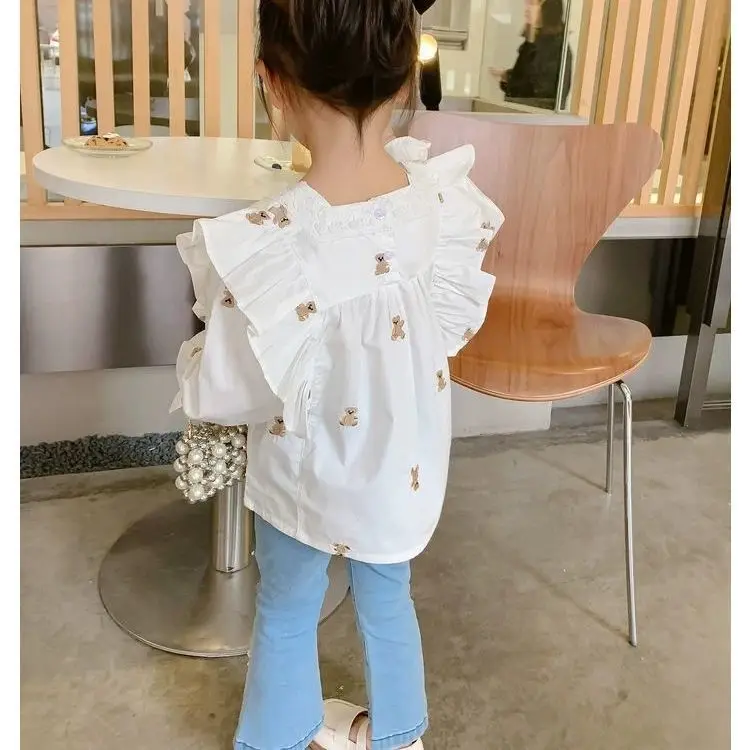 2024 new spring autumn summer Girls Kids Cartoons shirt comfortable cute baby Clothes Children Clothing