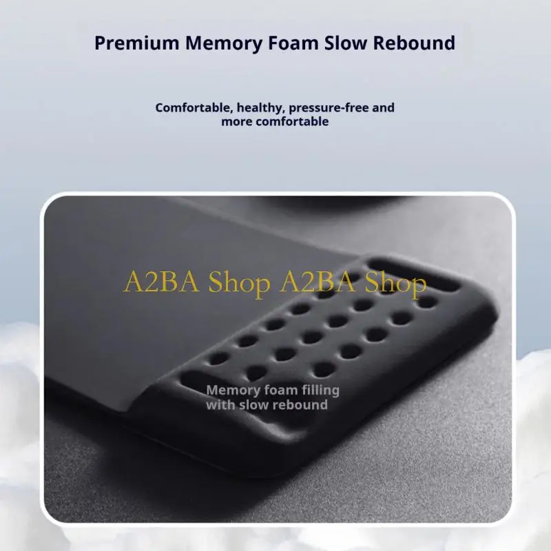 A2BA Easy Clean Ergonomic Wrist Pad for Computer Use Memory Foam Material Provide Soft Comfortable Long Hour