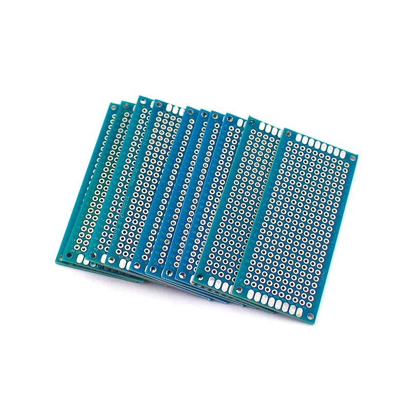 10Pcs Print Circuit Pcb Board 3X7Cm Dubbele Side Copper Pcb Diy Elektronica Universele Board Kit