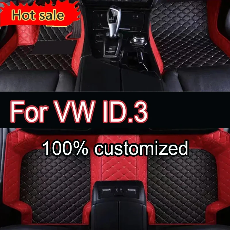 

Утолщенные автомобильные коврики для VW ID.3 ID3 ID 3 2019 2020 2021 2022 Защитные коврики Коврики Ковры Кожаный коврик Автомобильные аксессуары 20