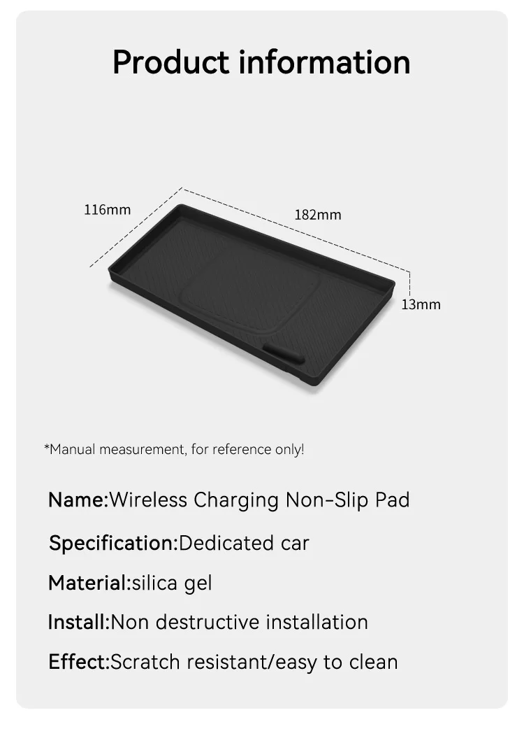 Silicone Wireless Charging Pad for Kia Sportage NQ5 2026,Non-Slip Center Console Mat Anti-Scratch Phone Charger Area Protector