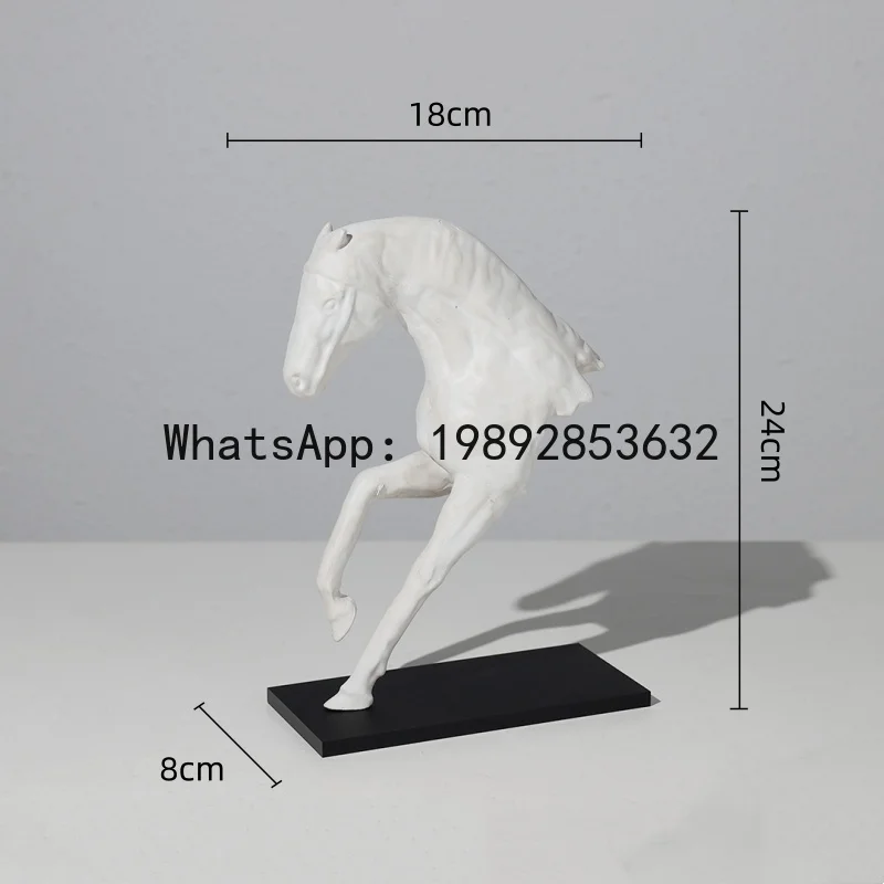 

A1 Resin Handicrafts Simulated Animal Sculptures Retro Horse Sculptures Horses Heads Horse-shaped Statue Home Decoration