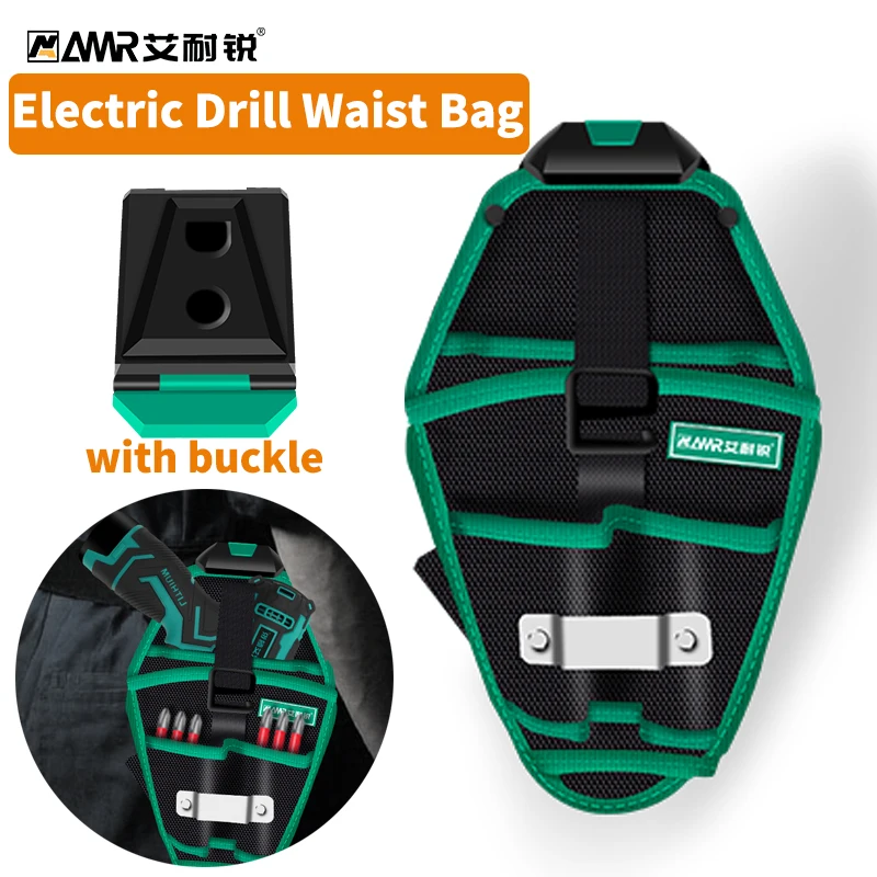 Left Hand Lithium Drill Waist Bag Tool Pack Waterproof Oxford Fabric Portable Waist Bag for Tools Accessories Storage Bag