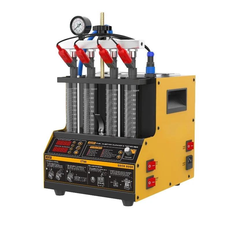 CT160 Fuel Injector Ultrasonic Cleaner Tester Cleaning Liquid Auto Repair Equipment LPG Compatible