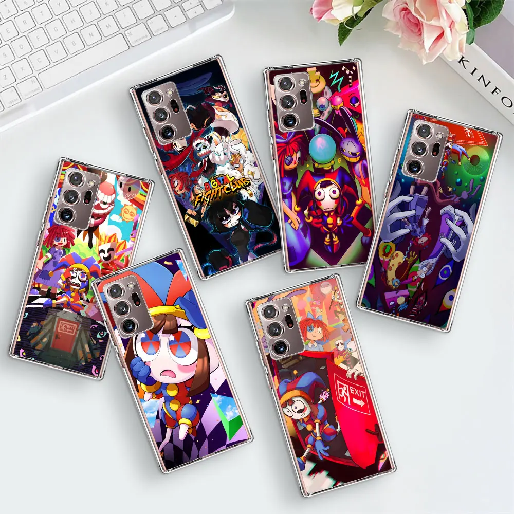 Pomni Amazing Digital Circus Case for Samsung Galaxy Note 9 10 Plus 20 Ultra 5G 8 10 Lite TPU Soft Phone Cover J4 J6 2018 Shell