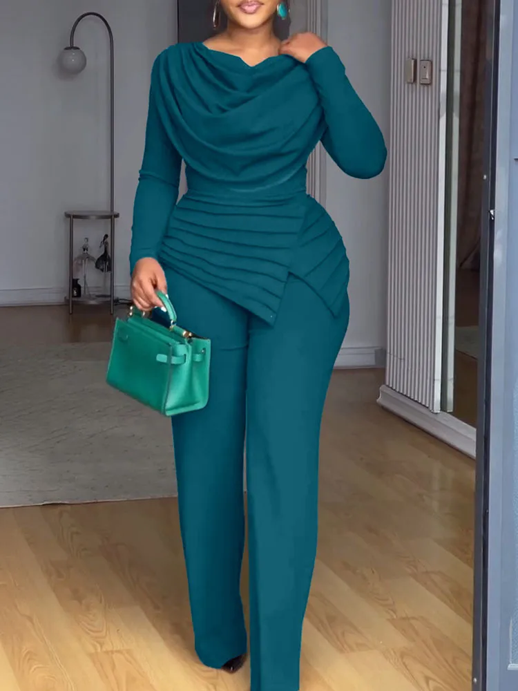 

Винтажный элегантный комбинезон Doyerl для женщин: офисная одежда, комбинезон с драпировкой и асимметричным подолом, цельный наряд для клуба и вечеринок