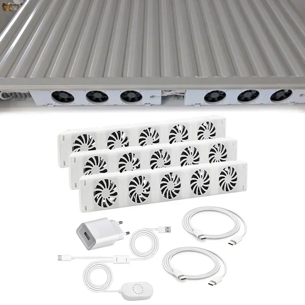 5.0 Radiator Fan Booster Extension Set Ventilator Fan Non adjustable temperature 100-240V 50/60Hz AC 350MA Air Conditioners EU