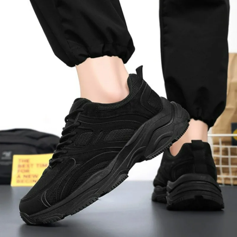 Zapatillas de correr hombre resistentes antideslizantes negro - imagen 4