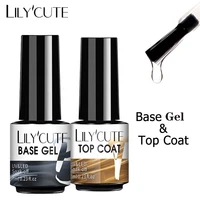 LILYCUTE Base superior Gel Soak Off Gel Esmalte de uñas Uv Led extensión de uñas barniz de Gel de uñas Gel de Arte de uñas transparente