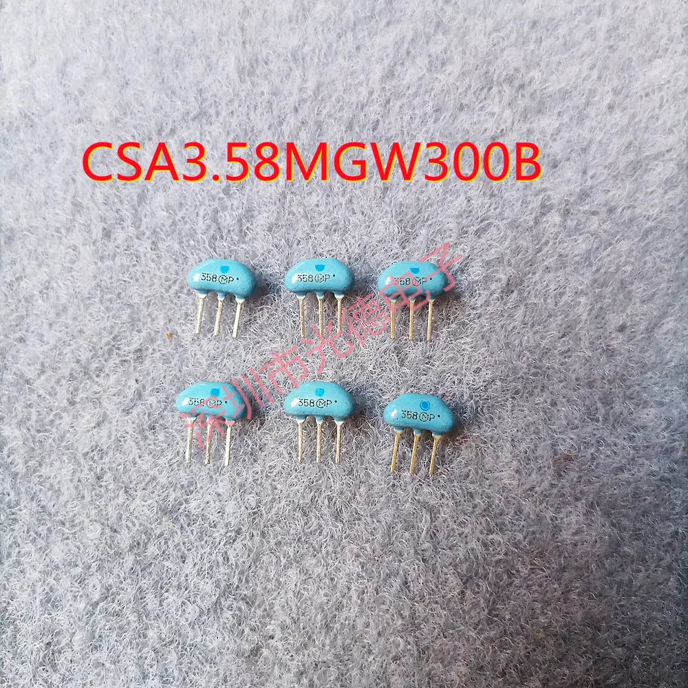 

50PCS/Murata CST3.58MGW300B 3.58MHZ 3-pin ceramic filter crystal oscillator 3.58M blue dot