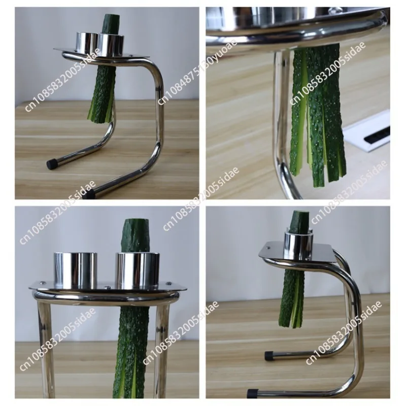 Commercial Cucumber Cutting Machine Cucumber Cutter Coreing Double Blade Stainless Steel electric cutter