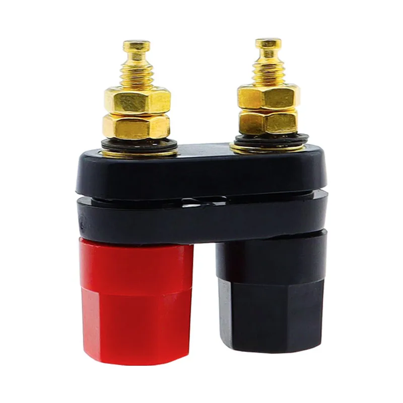 Quality Plugs Couple Terminals Red Black Connector Amplifier Terminal Binding Post Banana Speaker Plug Jack