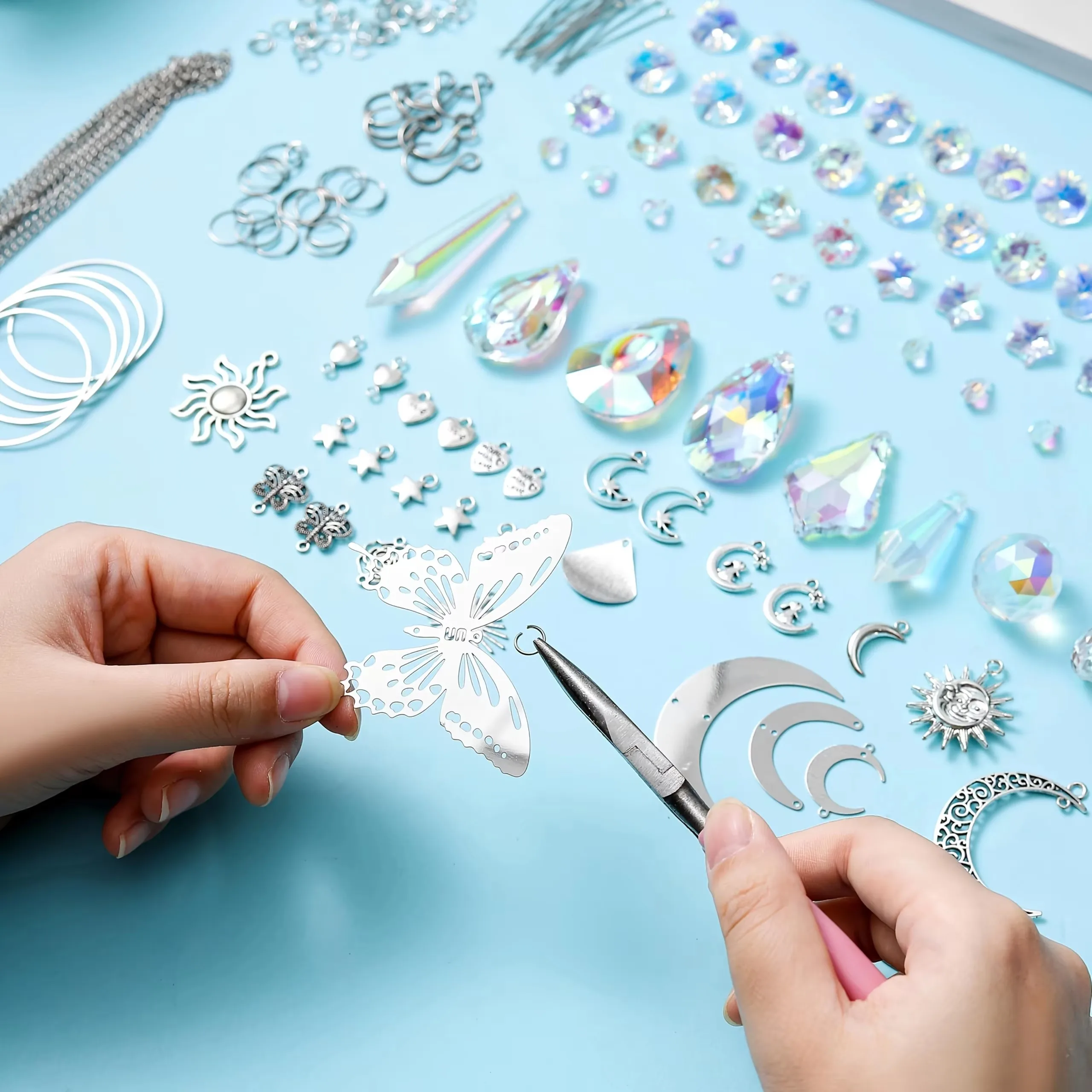DIY Sun Catcher Kits with Faceted Crystal Prisms for Window Hanging, Stained Glass Art Projects and Home Decoration Supplies TMZ