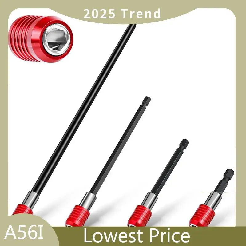

A56I Top Drill Bit Extension 2/4/6/12 Inch, Magnetic Bit Holder 4 Pcs, Drill Extension Bit Holder 1/4 Inch Hex Bit Holder