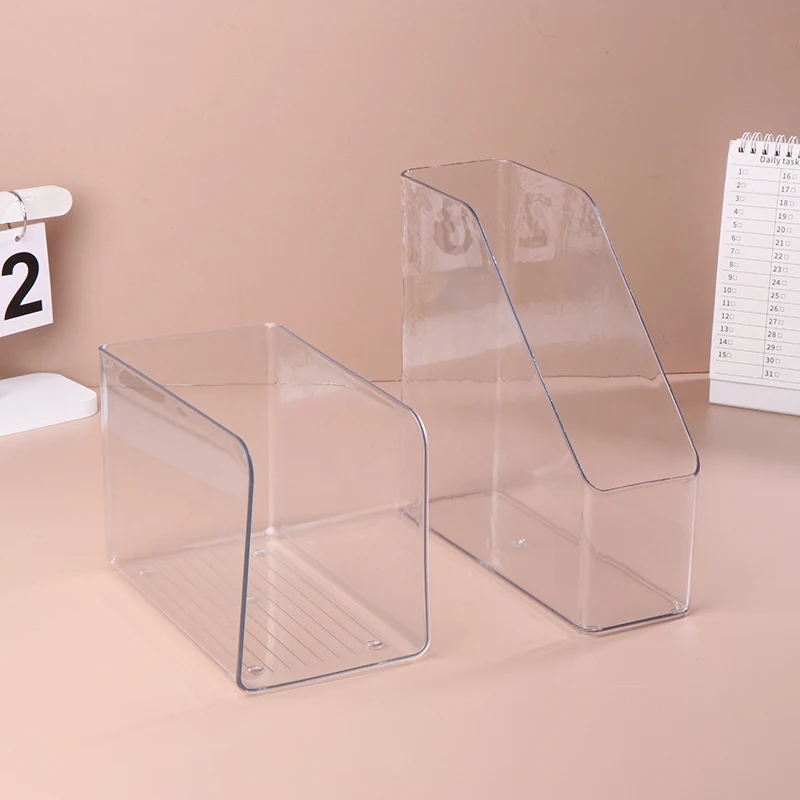 Transparent Acrylic Bookends Stand Bookshelf Desktop Decorative Storage Rack Bookend Book Holder School Stationery