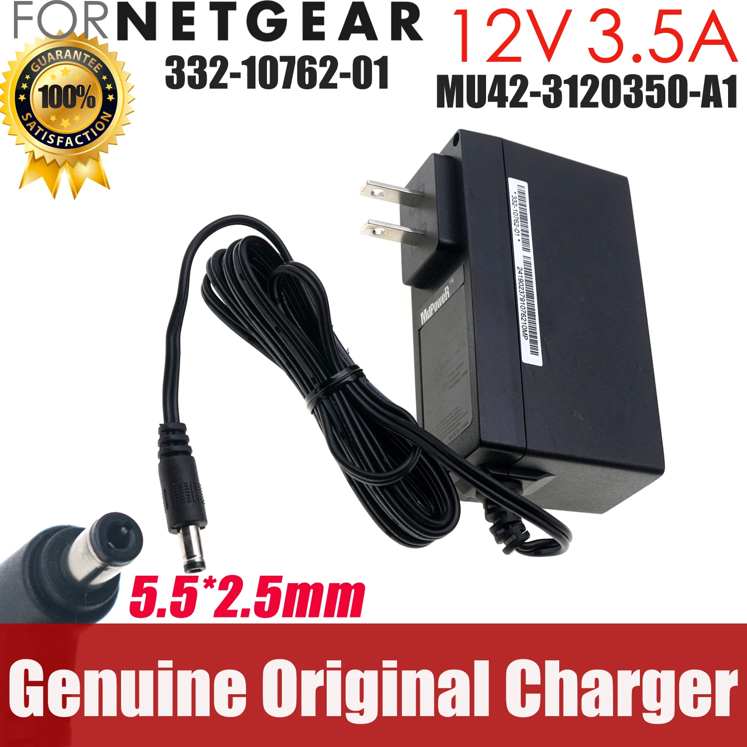 

Genuine 12V 3.5A MU42-3120350-A1 332-10762-01 AC Adapter Charger For Netgear Router LCD Monitor CCTV CAMERA Power Supply 5.5*2.1
