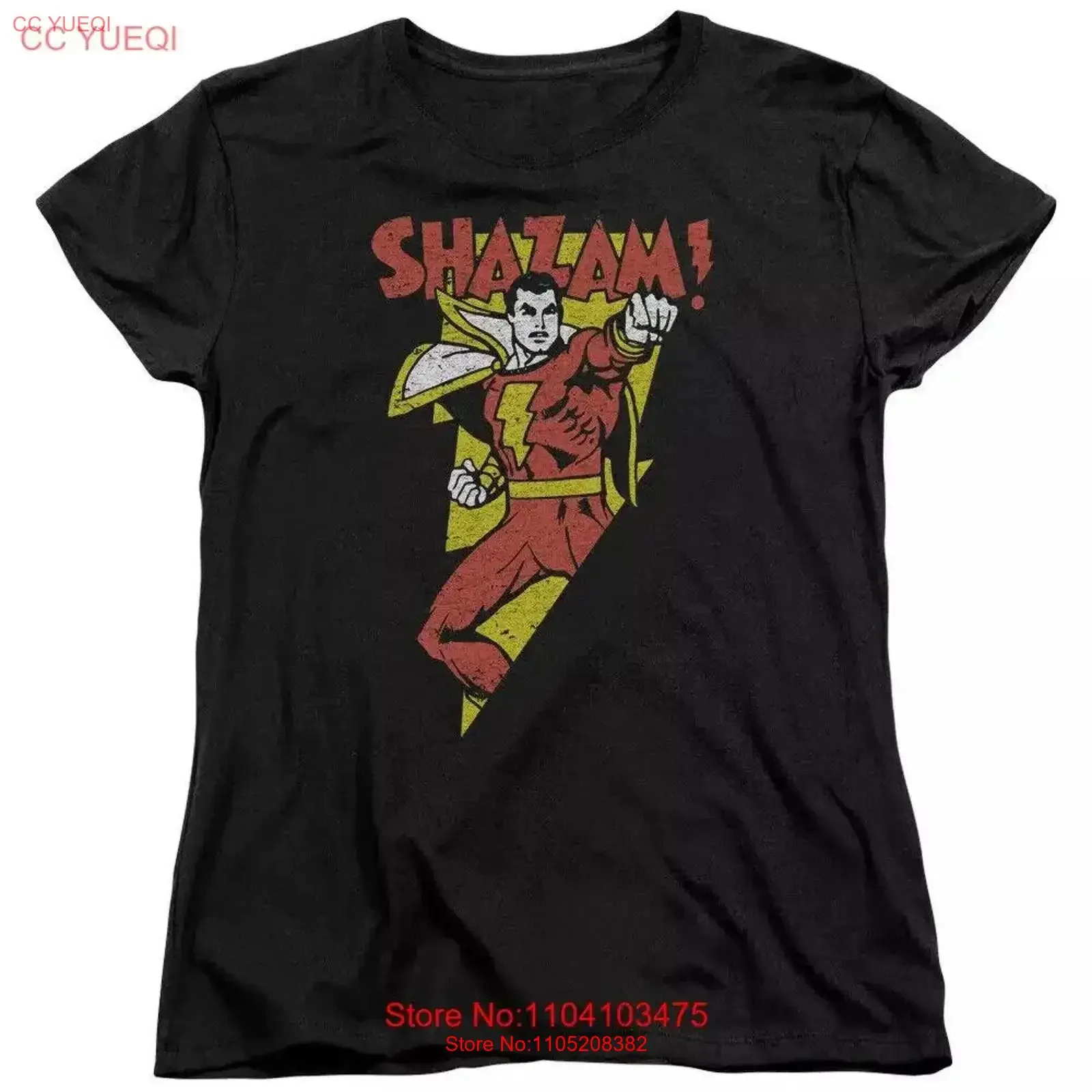 

Женская футболка Shazam In Bolt, винтажная стираная уличная одежда, универсальная, дышащая, растянутая, удобная дизайнерская одежда с графикой