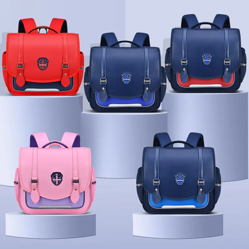 1-4 Grades Primary Student Horizontal Schoolbag Spine Protection Large Capacity Lightweight Shoulder Bag Waterproof Kid Backpack