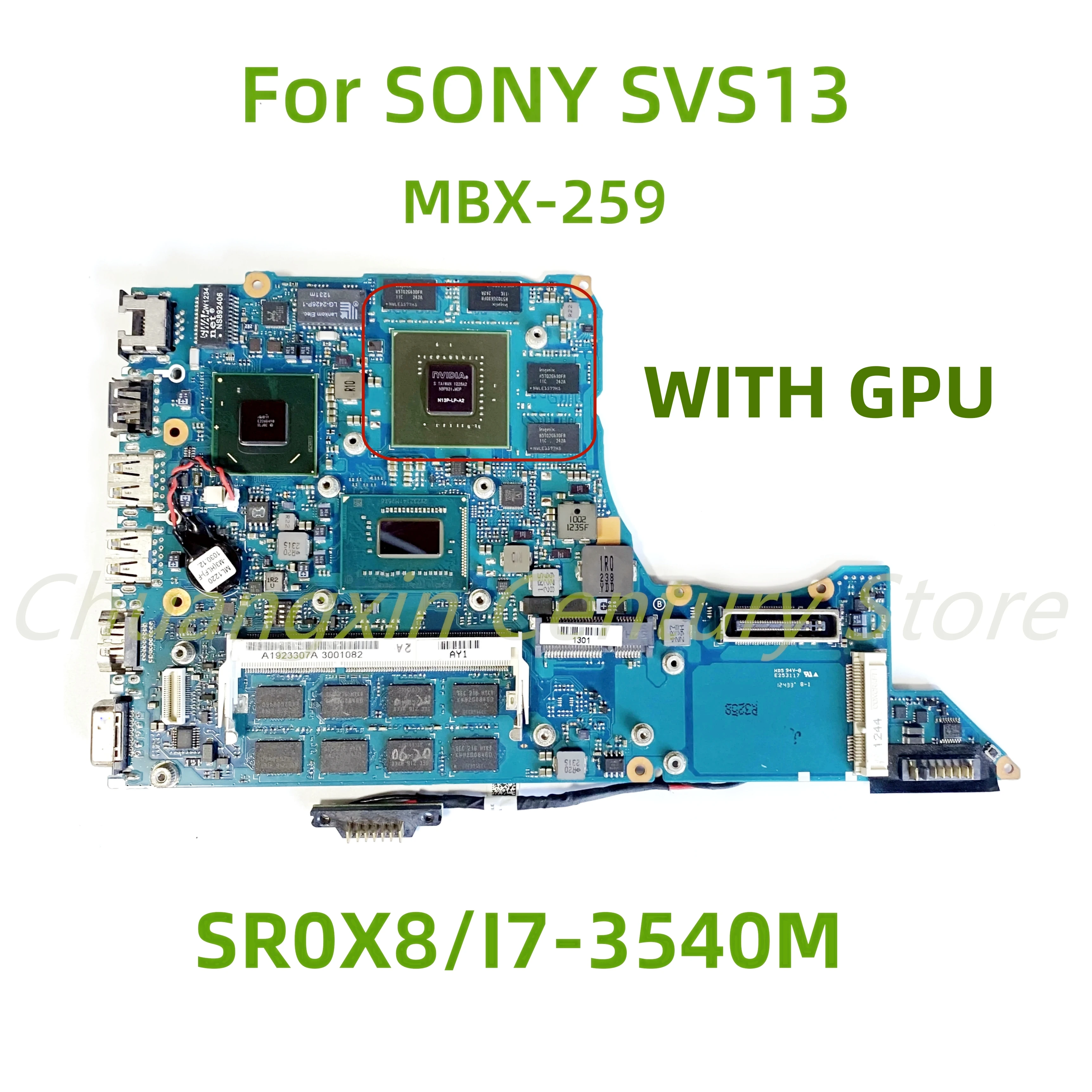 

Подходит для материнской платы ноутбука SONY SVS13, процессор MBX-259 I7 с графическим процессором, 100% протестировано, полностью работает